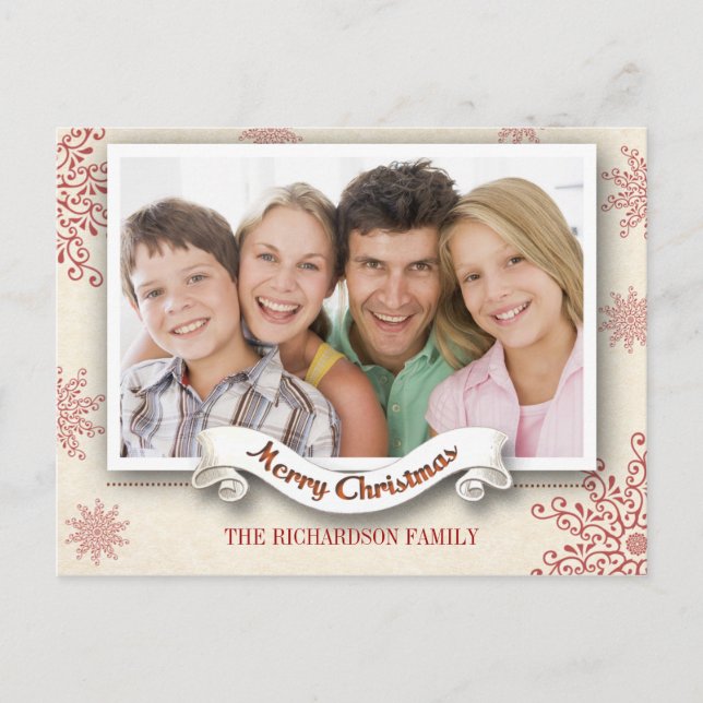 Vintersäsong Julhälsningar, fotovykort Helg Vykort (Framsida)