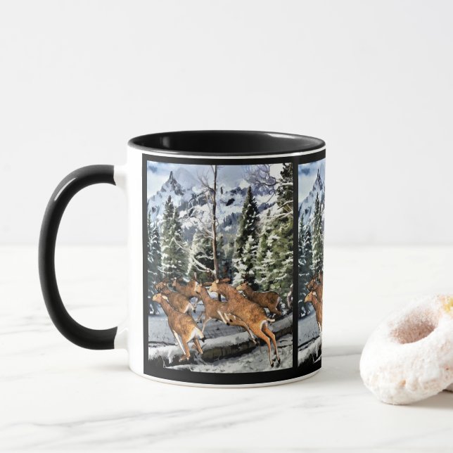Vintersäsong Rocky Mountain Mula rådjur Mugg (Med munk)