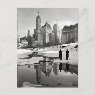 Vinterscen från Central Park, 1933 Vykort