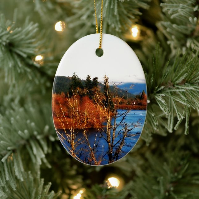 Vinterscen från Columbia Gorge Julgransprydnad Keramik (Träd)
