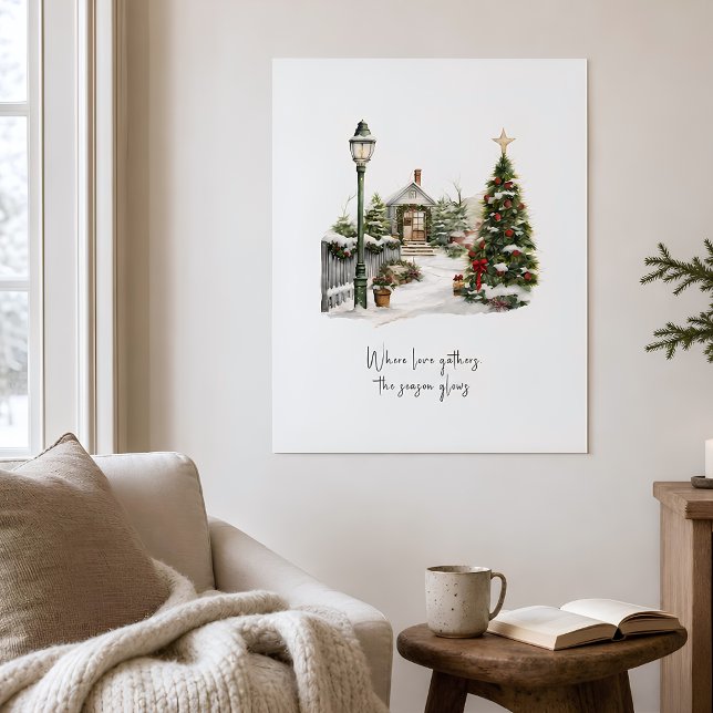 Vinterscen Grönska Tall Julgranar Poster (Skapare uppladdad)