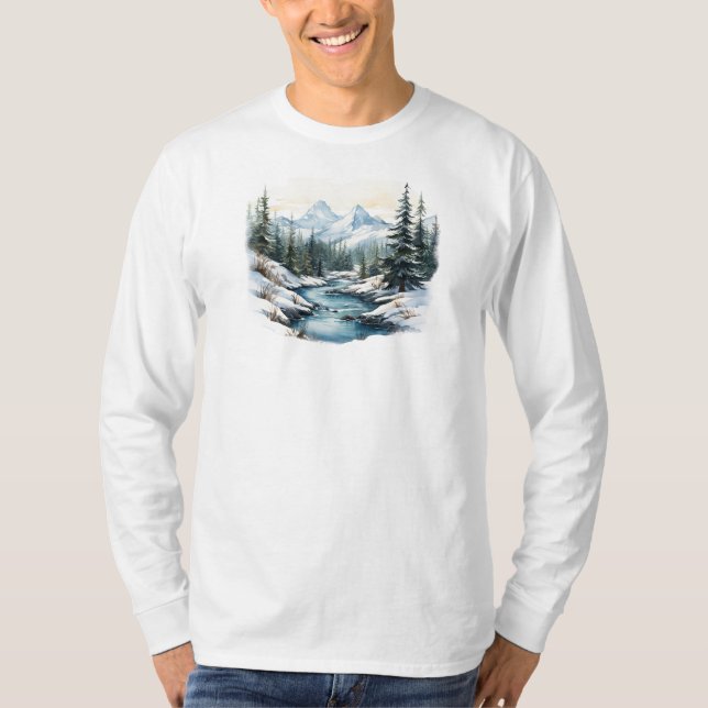 Vinterscen Långärmad T-Shirt (Framsida)