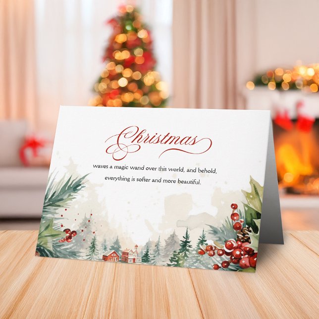 Vinterscenen för julmeddelande - ej foto helgkort (Skapare uppladdad)