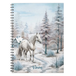 Vinterscenen i snö, jul anteckningsbok