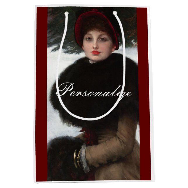 Vinterscenen porträtt vintage med viktoriansk kvin (Framsidan)