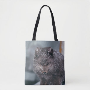 Vinterscenen Vibrant Cute Arktis Blue Phase Fox Tygkasse