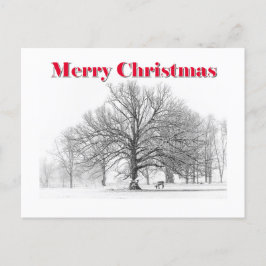 Vinterscenens julkort (vykort) helg vykort