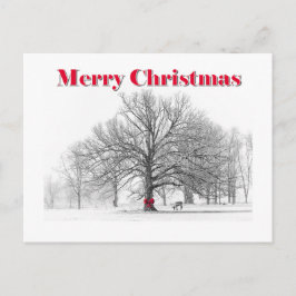 Vinterscenens julkort (vykort) helg vykort