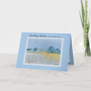 Vinterscenens landskaps-bithday Greetings Kort