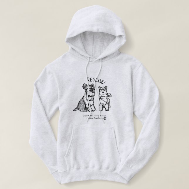 VinterSchnauzers - ljus Hoodie (kvinnor) Tee Shirt (Design framsida)