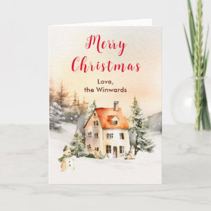 VinterSemesterstuga God Jul Helgkort