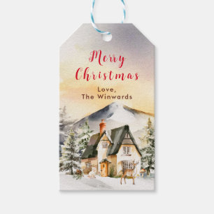 VinterSemesterstuga God Jul Presentetikett