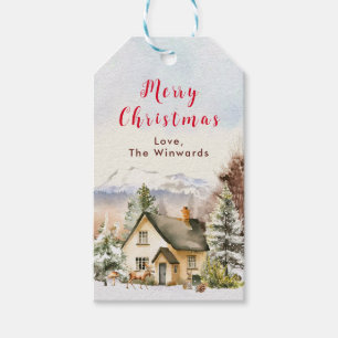 VinterSemesterstuga God Jul Presentetikett