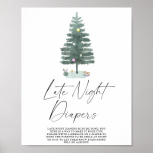 Vintersena nattblöjspel Poster