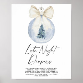 Vintersena nattblöjspel Poster