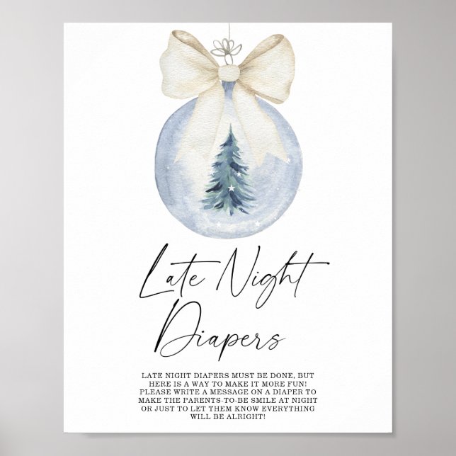 Vintersena nattblöjspel Poster (Framsidan)