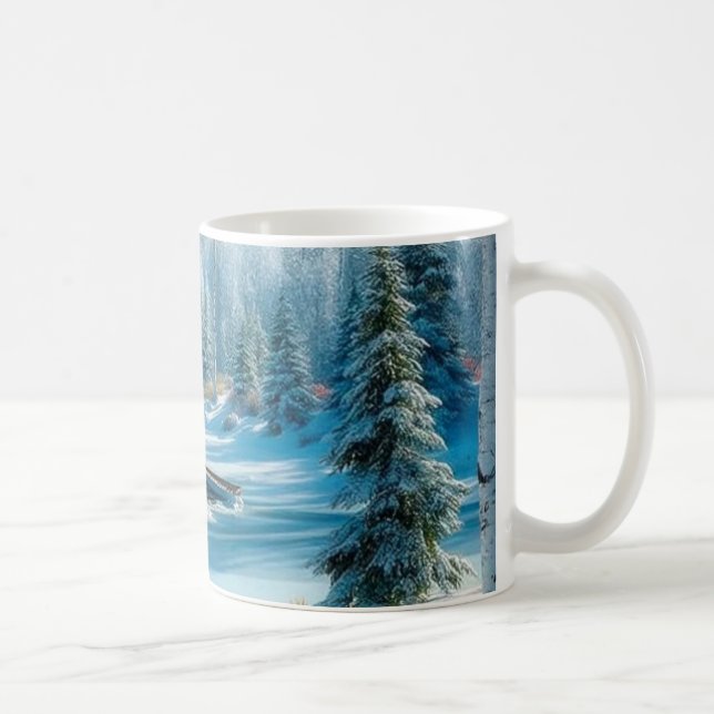“Vinterseremoni vid fjällstugan” Kaffemugg (Höger)