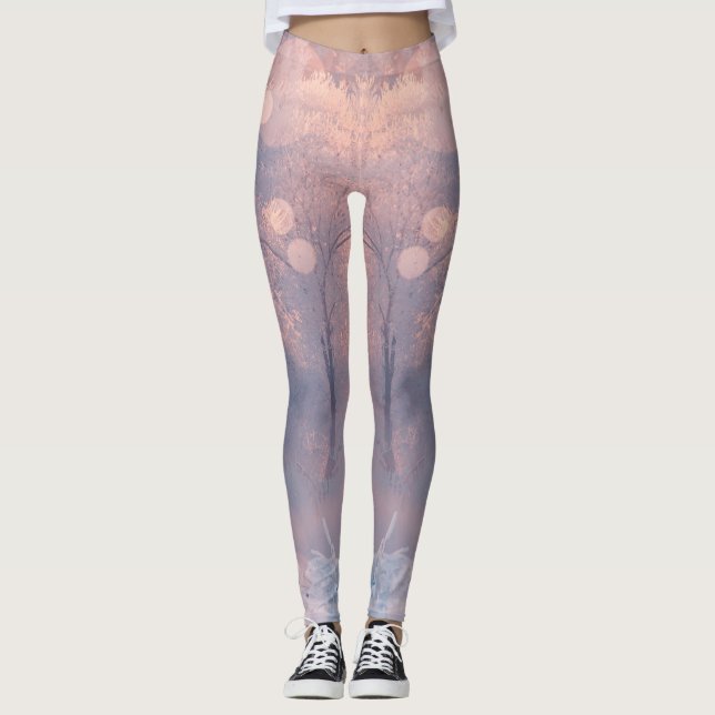 Vintersimpla moderna vita ben leggings (Framsida)