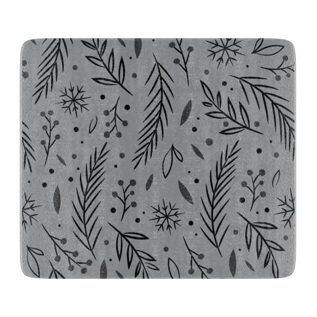 Vinterskärning av botaniskt glas - Grått (Framsidan)