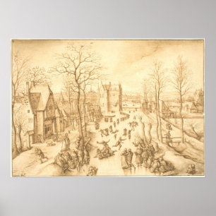 VinterSkater - Hans Bol Fine Art Poster