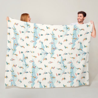 Vinterskjutning Snöberg Mönster Sport  Fleecefilt