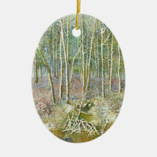 vinterskog julgransprydnad keramik