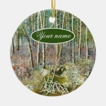 vinterskog - målning av vattenfärg