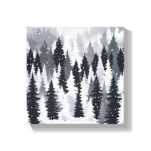 Vinterskog med stor chans: Serene Snowscape Canvas