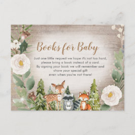 Vinterskogar, vit blommigt bokar för baby invita inbjudan vykort