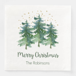 Vinterskogen God jul Pappra vintertorn Napkins Pappersservett