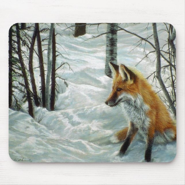 Vinterskogen, räv musmatta (Framsidan)