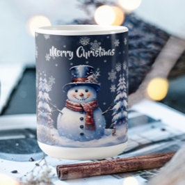 Vinterskogen Snögubbe jul Kaffemugg