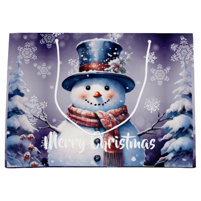 Vinterskogen Snögubbe jul | Lila (Framsidan)