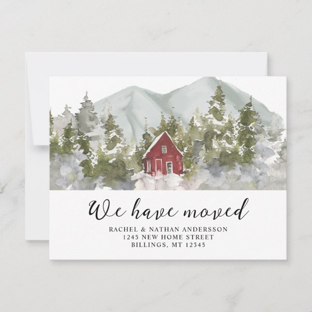 Vinterskogen som vi har Flyttat bytet av Adress Meddelande (Framsida)