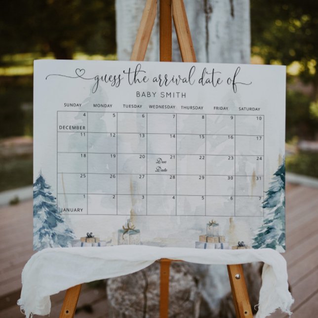 Vinterskogens könsneutrala gissning Förfallodatum Poster (Skapare uppladdad)