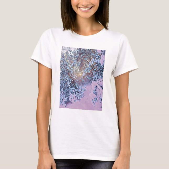 Vinterskogsvy T Shirt (Framsida)