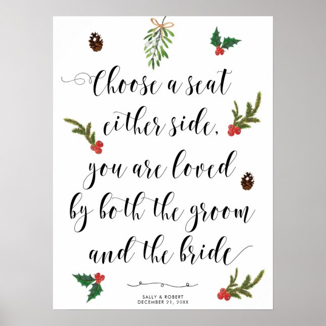 vinterskylt helgdag poster (Framsidan)