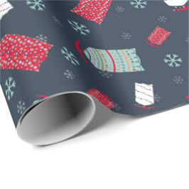 VinterSleds och snöflingorjul och helgdag Presentpapper