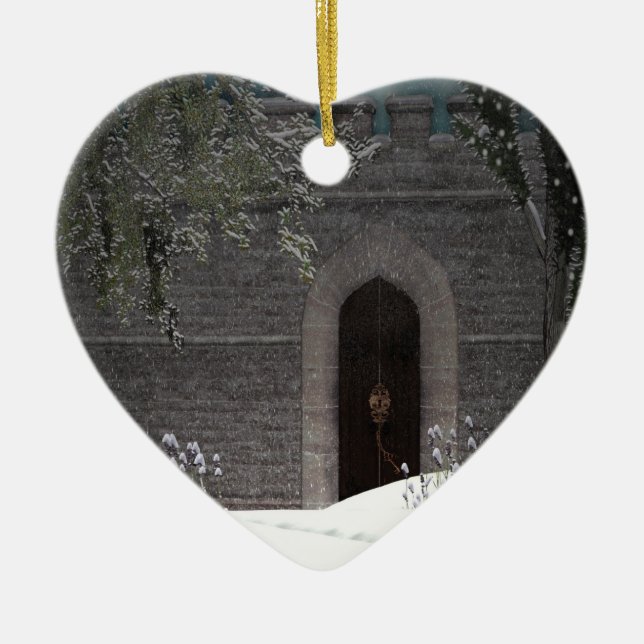 Vinterslottprydnad Julgransprydnad Keramik (Framsidan)