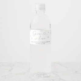 Vintersnö i kärlek Snöflinga Bröllopsdusch Vattenflaska Etikett