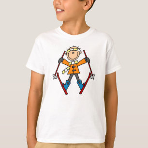 Vintersnö skidar tee shirt