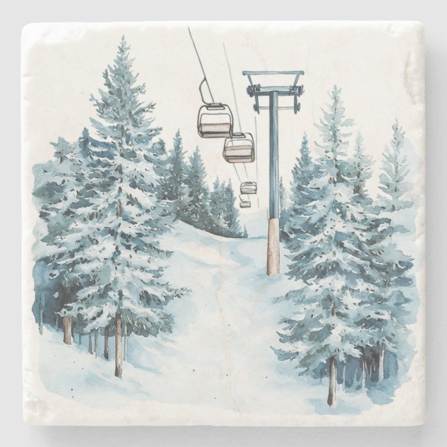 Vintersnö Skidor Stenunderlägg (Framsidan)