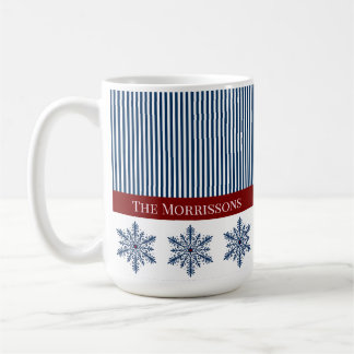 Vintersnöflingdekoration med Rand och röd dekorati Kaffemugg