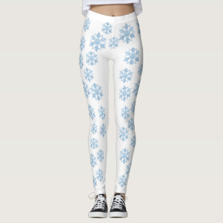 Vintersnöflingor för kvinnor leggings