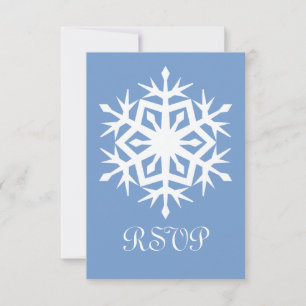 Vintersnöflingor i Blåklint RSVP-kort OSA Kort