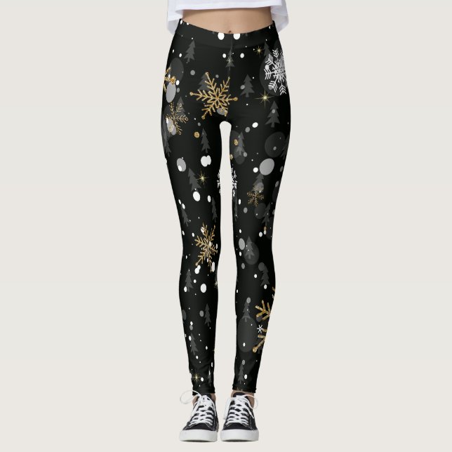 Vintersnöflingor Leggings (Framsida)