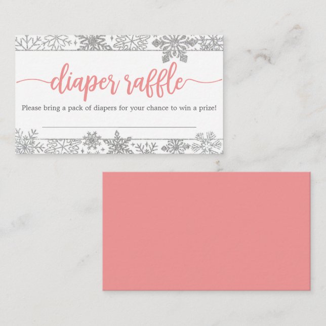 Vintersnöflummikort för babystövel tilläggskort (Fram/baksida)