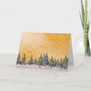 vintersnöslandskap helgkort