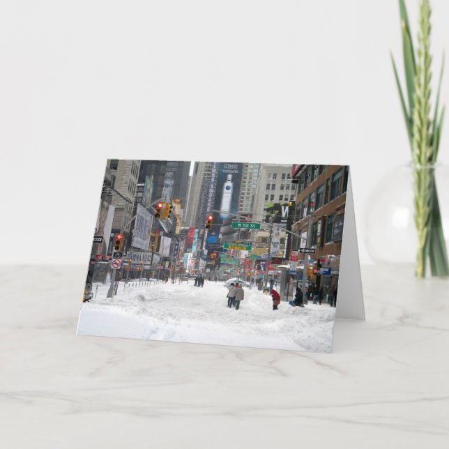 Vintersnöstorm New York City 12/26/10 Kort (Framsida)