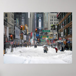 Vintersnöstorm New York City 12/26/10 Poster